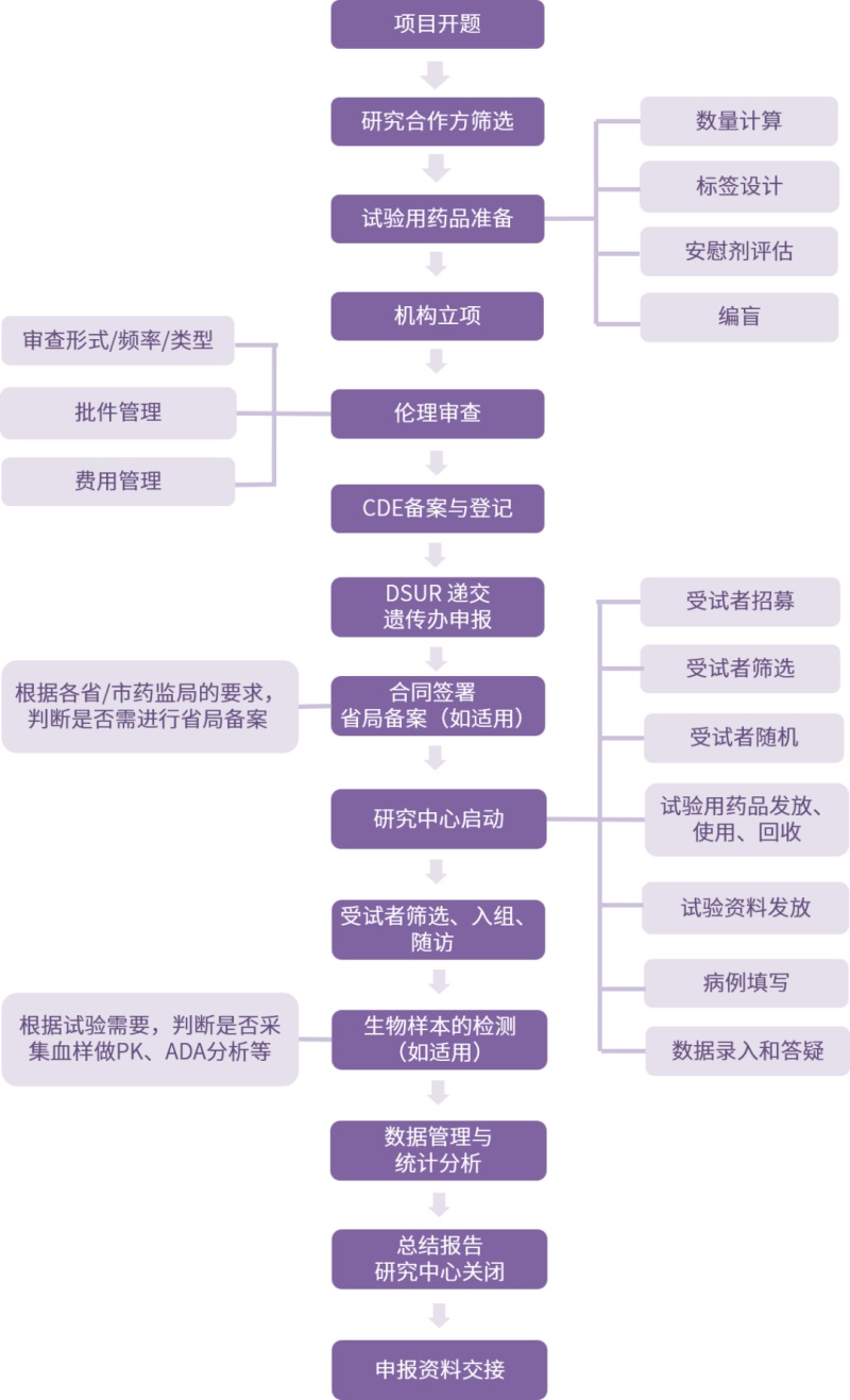 药物临床试验流程图（药物临床试验全流程梳理）(图1)