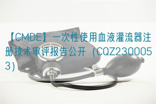 【CMDE】一次性使用血液灌流器注册技术审评报告公开（CQZ2300053）(图1)