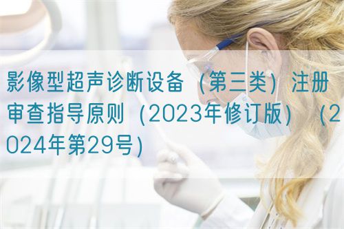 影像型超声诊断设备(第三类)注册审查指导原则(2023年修订版)(2024年第29号)