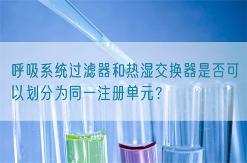 呼吸系统过滤器和热湿交换器是否可以划分为同一注册单元？(图1)