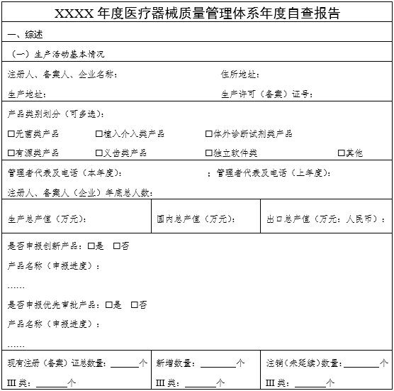 医疗器械质量管理体系年度自查报告编写指南（2022年第13号）(图2)