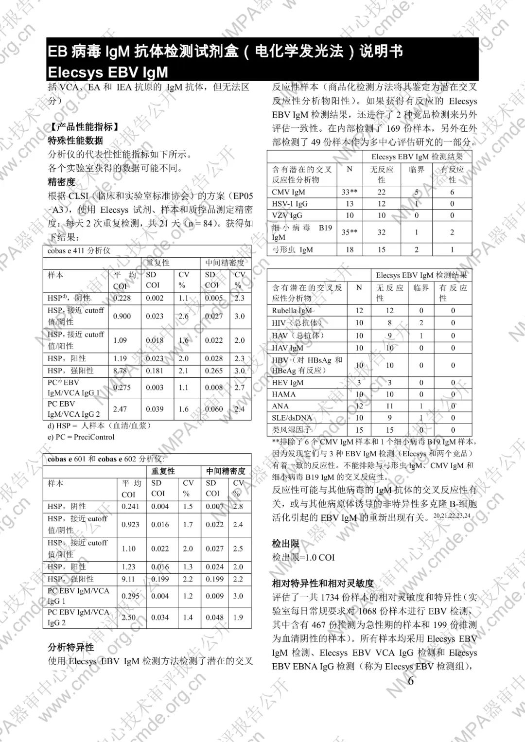 罗氏EB病毒IgM抗体检测试剂盒（电化学发光法）三类IVD新品审评报告公开(图19)