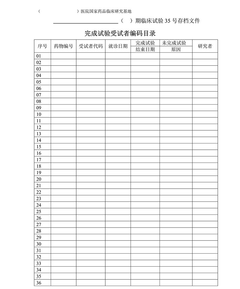 临床试验各文件表格模板（含PDF和word免费下载）(图9)